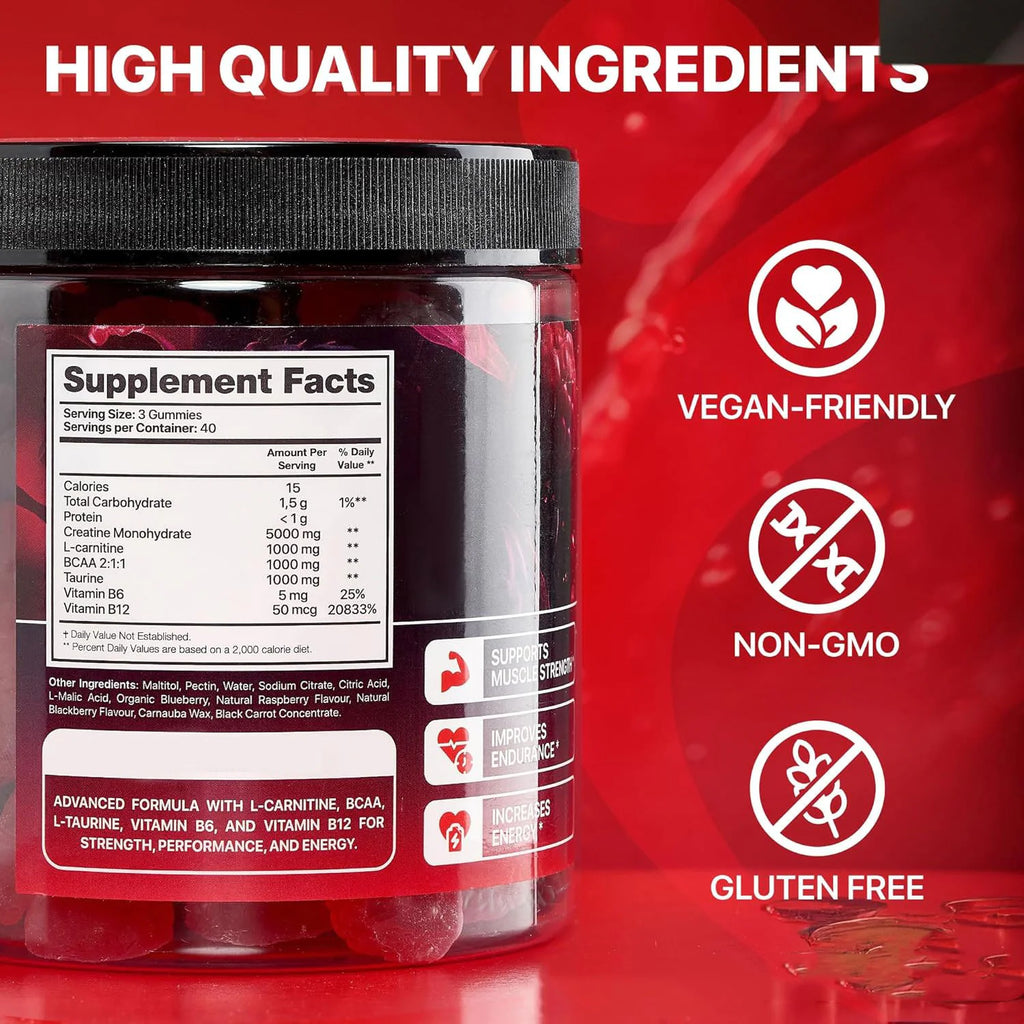 CREATE MONOHYDRATE 8000MG Muscle Boost Gummies
