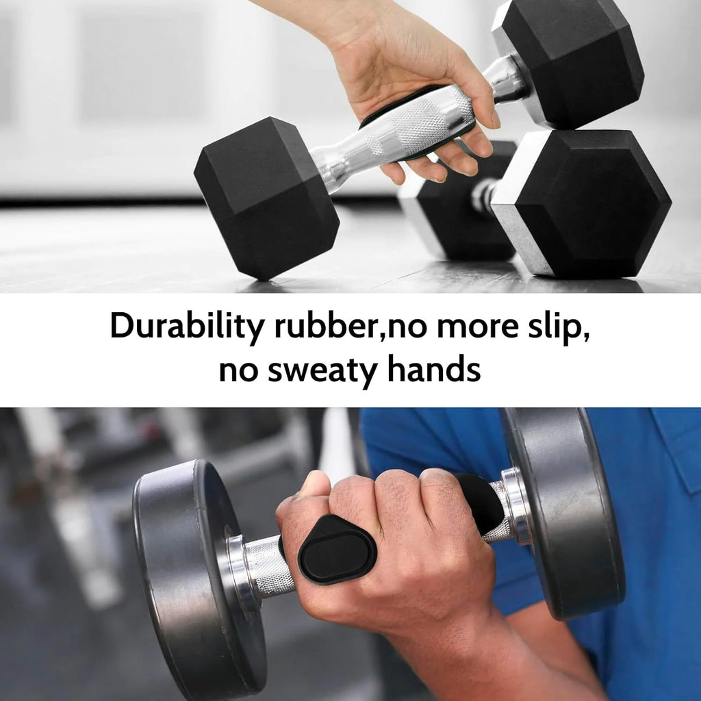 Anti-Slip Workout Grips - Ergonomic Rubber Hand Protector Gloves for Weight Lifting, Pull-Ups, Gym Training and Exercise, for Men and Women