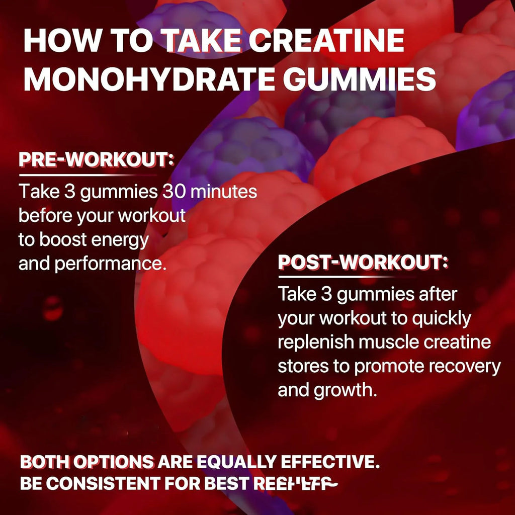 CREATE MONOHYDRATE 8000MG Muscle Boost Gummies