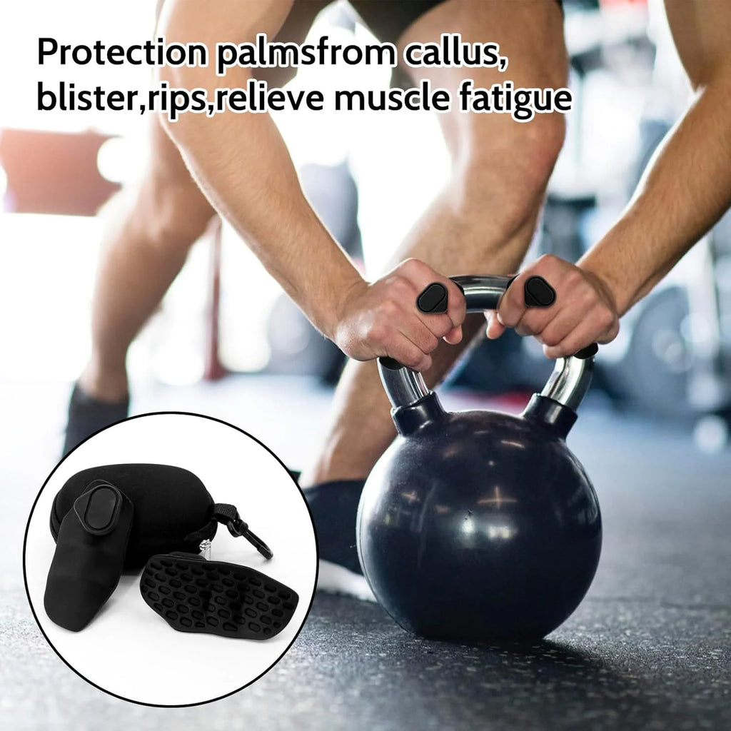 Anti-Slip Workout Grips - Ergonomic Rubber Hand Protector Gloves for Weight Lifting, Pull-Ups, Gym Training and Exercise, for Men and Women